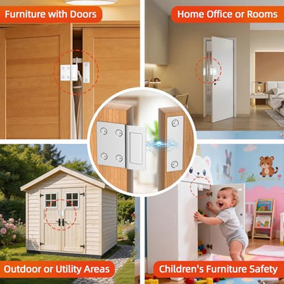 Jiayi Cabinet Door Magnets Closures 2 Pack Ultra Thin Magnetic Door Catch