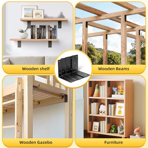 4 Pcs 5X 5 Heavy Duty L Brackets for Wood,90 Degree Angle Bracket,Thick4mm - color: 4mm- 4 PCS