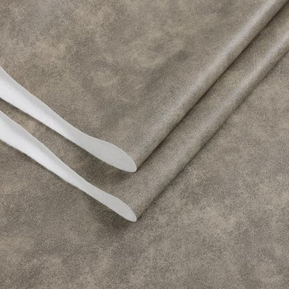 Faux Leather Vinyl Upholstery Fabric by The Yard, 1.3mm Thick Soft Anti-Scratch Durable Marine Vinyl Fabric Synthetic Leather for Sofa Bags Chairs Car Seats DIY Crafts, 1 Yard 55" x 36" (Grey & Beige) - color: Grey & Beige, size: 1 Yard