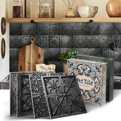 VICCI 24 Pcs Peel and Stick Wall Tiles, 5.9x5.9 Waterproof Vinyl Stickers - color: Art-11, size: 5.9x5.9IN*24pcs