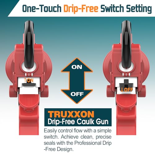 2026 One-Touch Drip-Free Caulk Gun | Effortless & Professional Design with Heavy-Duty Metal Body, 18:1 Thrust Ratio | For 9, 10, 11 oz Silicone Tubes - color: 3- Mix Orange
