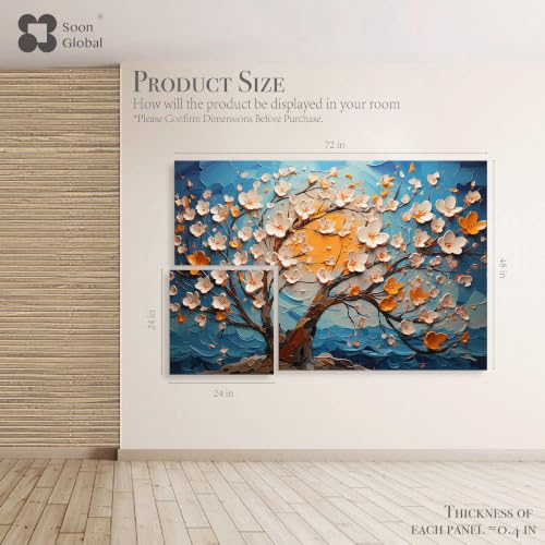 Soon Global Acoustic Wall Panels, Art Acoustic Panels, Canvas - color: Canvas, size: 72 X 48 Inches