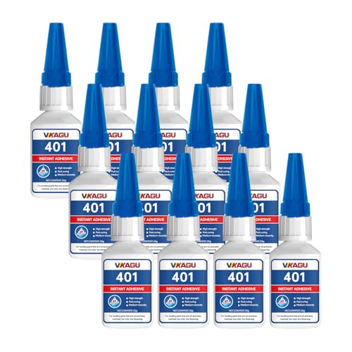 401 Super Bonder Instant Adhesive Clear 20g Suitable for Plastic Wood Metal Rubber Leather 12 Pack - size: 401, style: 12 Pack