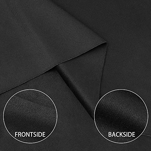 Yurdon Velvet Upholstery Fabric, Black, 1 Yard, 58 inches Wide - color: Black, size: 1 Yard