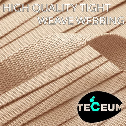 TECEUM Webbing Strap, 3/4" to 2", 10-50 Yds, Multi-Color Heavy Duty Tape - color: Champagne, size: 1"- 50 yards