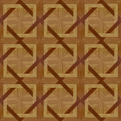 Tivoli Self Adhesive Vinyl Floor Tiles, 45 Tiles, 12 x 12 in, Peel & Stick - color: Wood Diamond