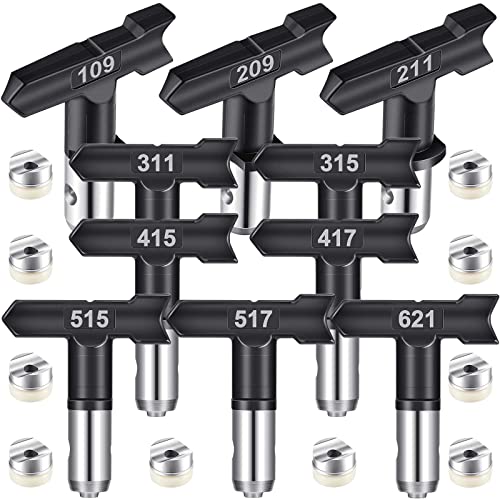 Moxweyeni 10 Pieces Airless Spray Tips Reversible, 109-621 Sizes - size: 109-621 Sizes