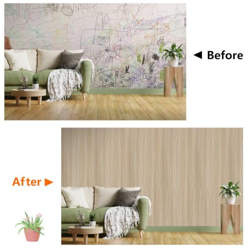 Wood Grain Contact Paper Walnut Wood Peel and Stick Wallpaper - color: Walnut, size: 15.7" x 472"