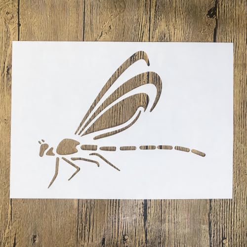 TIAMECH A4 Reusable Damselfly Insect Dragonfly Stencil for Painting - color: Damselfly Insect Dragonfly