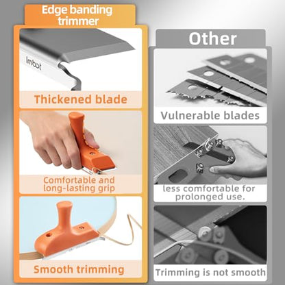 Imbot 2-in-1 Edge Banding Trimmer, Edge Cutter for PVC ABS Melamine Veneer - size: Trimmer Only