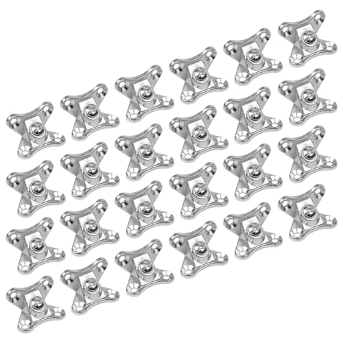 24Pcs Detachable Corner Brace Butterfly Corner Code Plated Silver - color: Zinc Plated Silver 24P