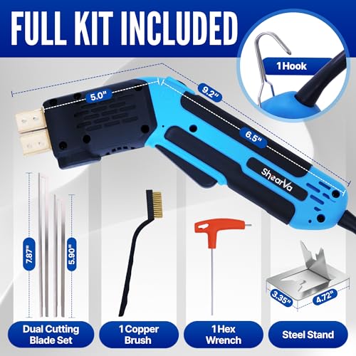 300W Electric Hot Knife Foam Cutter – Heavy-Duty Air-Cooled Styrofoam Cutting Tool Kit with Blades & Accessories for EPS, XPS, PU, KT Board & Sponge | DIY & Crafts