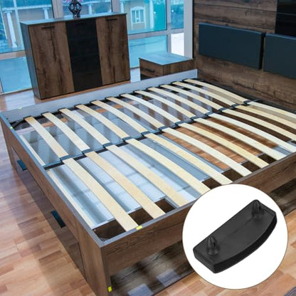 uxcell 12 Pcs 65mm x 9mm Plastic Bed Slat Ridged, Bed Slat Cover Black - color: Black, size: 65mm x 9mm