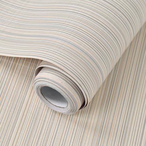 Naphite Grasscloth Peel and Stick Wallpaper Textured Modern 118in 15.7in - size: 15.7" x 118"