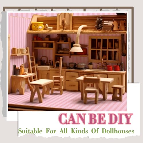 Flutesan 12 Pcs Miniature Dollhouse Wallpaper, Pink Stripes - style: Pink Stripes