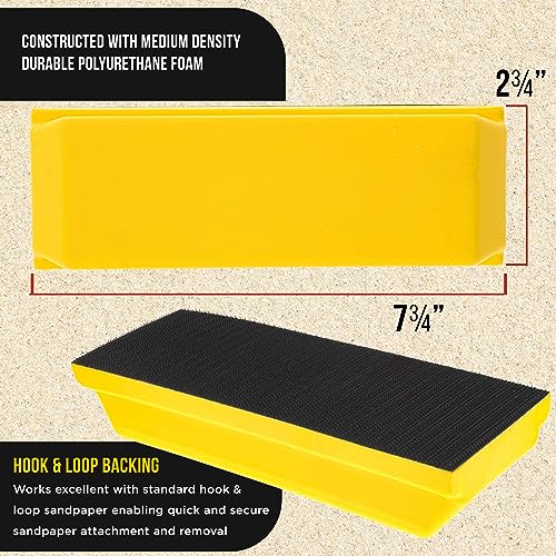 Dura-Gold Pro Series Rectangle 7-3/4" x 2-3/4" Hand Sanding Block Pad with - style: Rectangle