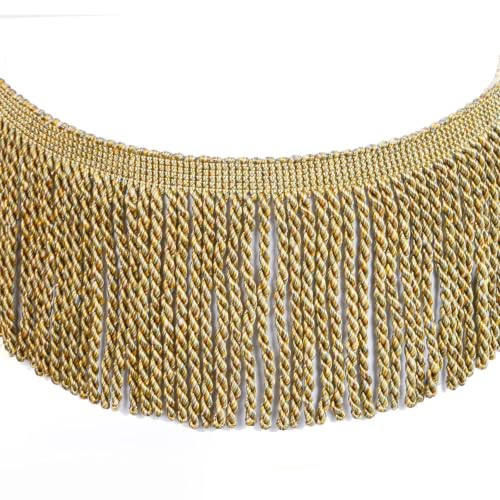 5 Yard Curtain Bullion Fringe Trim-Rayon Tassel Embellishments - color: 15# mix green