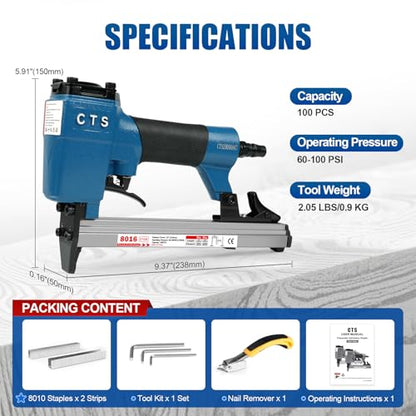 CTS 8016 Pneumatic Upholstery Staple Gun for Furniture
