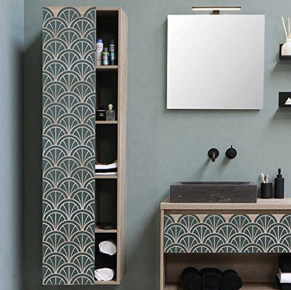 GSS Designs Large Modern Art Deco Arch Wall Stencils for Painting 16x24Inch - Geometric Simple Pattern Wall Stencil - Painting Stencils for Walls Furniture Floors - color: Art Deco Arch