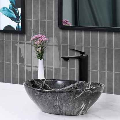 Peel and Stick Tile，New Upgrade Thicker Design Self Adhesive 12" x 12" Large Premium Peel and Stick Backsplash for Kitchen (Grey). - color: Grey