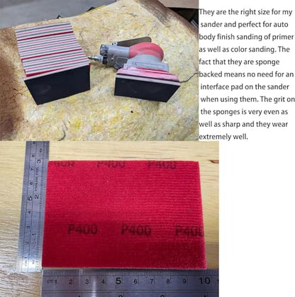 20 PCS 400-3000 Grit Sanding Sponge, 3 x 4 Inch Ultra Fine Soft Foam Sanding Sponge Hand Sanding Block Sandpaper for 1/8" Palm Pneumatic Sheet Sander Work for Automotive Metal Wood Furniture Polishing - style: 20 Pack Assorted