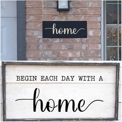 Large Home Stencils for Painting - 6 Pack Home Stencil Templates for Painting on Wood, Reusable Letter Stencils for Chalkboard Wood Crafts Signs & Home Front Door Mat Decorations - style: Home