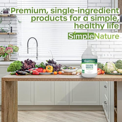 SimpleNature Brush-On Food Grade Mineral Oil - Moisturize, Lubricate, Restore & Protect Wood, Cutting Boards, Butcher Block, Countertops, and Stainless Steel (4 fl oz Bottle with Applicator Tip) - size: 4 Fl Oz Applicator Bottle