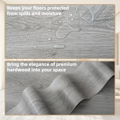 Art3d 10-Pack Peel and Stick Vinyl Floor Tiles (15 Sq.Ft), Gray - color: Gray