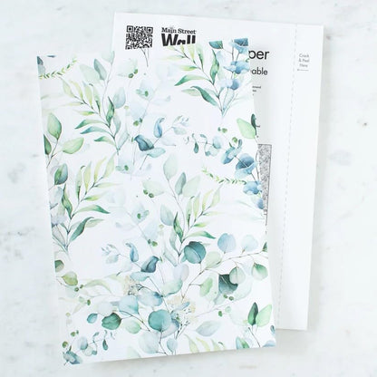 Main Street Peel and Stick Wallpaper Sheets, Eucalyptus, 24-Pack - style: Eucalyptus