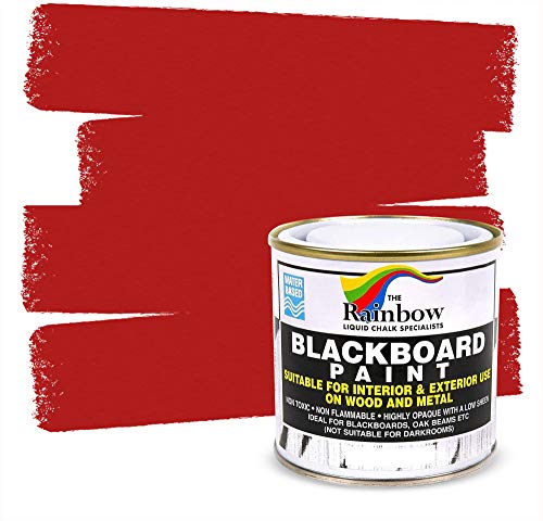 Chalkboard Blackboard Paint - Matte Finish [Red] - (8.5oz Cover 32 sf) - color: Red, style: 8.5oz Metal Can