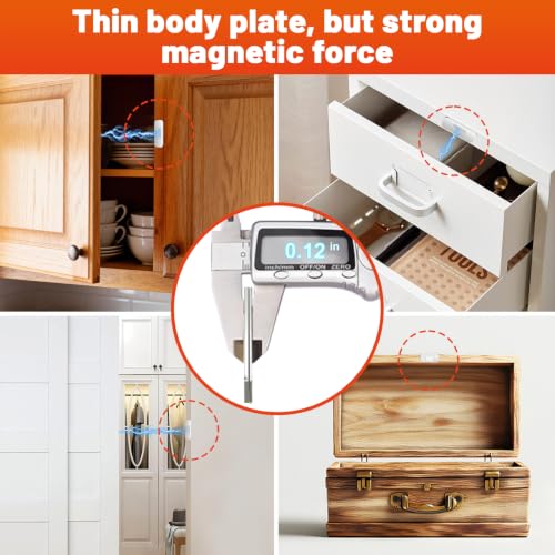 Jiayi 6 Pack Magnetic Door Catch Adhesive Cabinet Door Magnets for Closure
