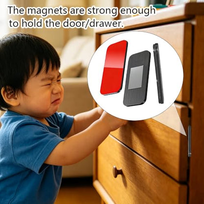 5 Sets Ultra Thin Magnetic Cabinet Catch,No-Drill Adhesive Drawer Magnets