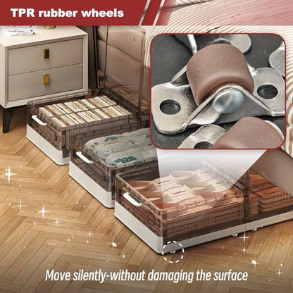0.5 Inch Mini Fixed Drawer Rubber Caster Wheels, Non Swivel Caster Wheels - color: Brown - 0.5 inch