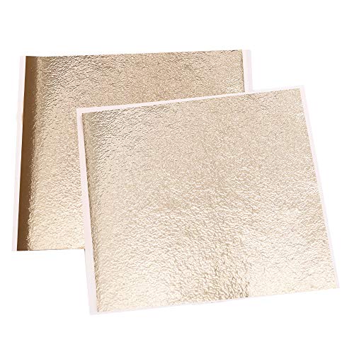KINNO Imitation Gold Leaf Sheets 100 PCS Antique Gold, 5.1 by 5.3 Inches - color: antique gold