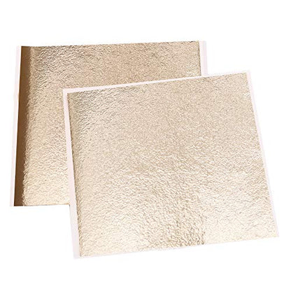 KINNO Imitation Gold Leaf Sheets 100 PCS Antique Gold, 5.1 by 5.3 Inches - color: antique gold
