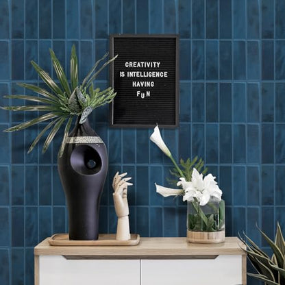 Peel and Stick Backsplash for Kitchen,New Upgrade 12" x 12" Large Premium Kitchen Backsplash,Sticker on Subway Tile Peel and Stick,Blue 10-Sheet. - color: Dark Blue