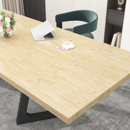Bamboo Wood Grain Contact Paper Peel and Stick Countertops Wood Wallpaper - size: 17.7" x 118"