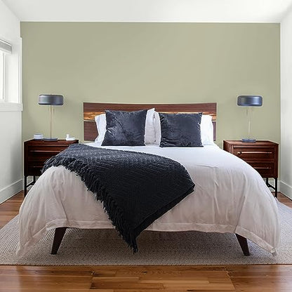 Glidden Total Interior Wall Paint & Primer All-in-One, Photo Gray/Yellow, Flat, 1 Gallon - color: Photo Gray, size: 128 Fl Oz (Pack of 1)
