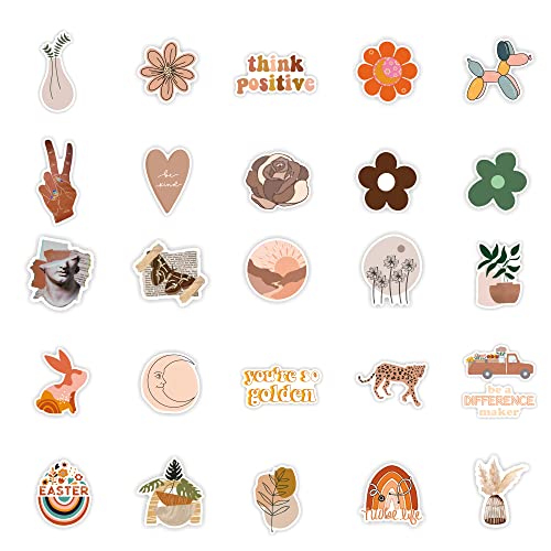 CAKOLINK Vintage Aesthetic Stickers 50 Pcs, Vinyl Waterproof Stickers for Water Bottles Laptop Phone Computer Guitar (1)
