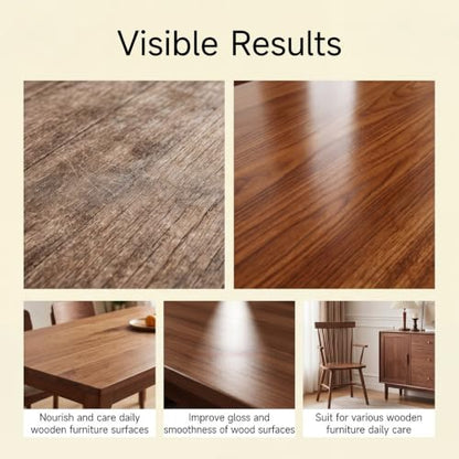 Wood Polish Beeswax Conditioner, Restore Furniture Floor Table, Nourish dry