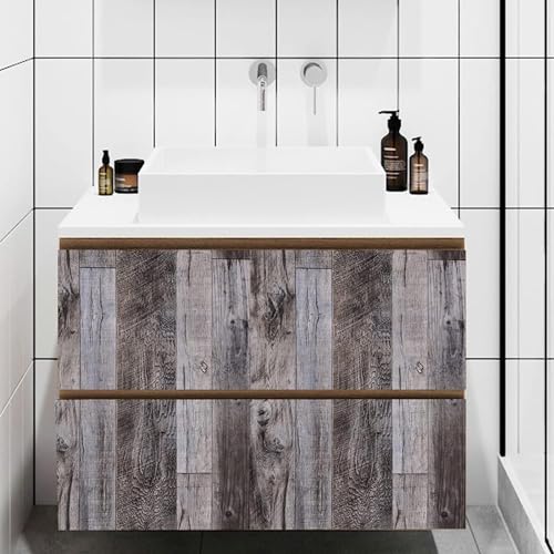 Yun-aeon Natural Wood-Gray Contact Paper Peel and Stick Wallpaper - color: Natural Wood-Gray, size: 17.3" x 80"