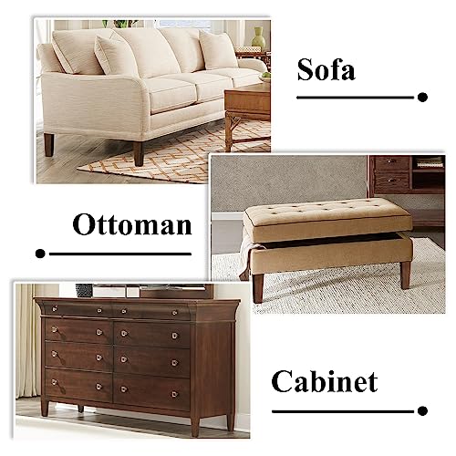 Wood Furniture Legs 8 inch Sofa Legs Set of 4 Square Replacement Legs Brown for MCM Ottoman Armchair Recliner Coffee Table Dresser - size: 8 inch (4pcs) Standard (With hanger bolt)