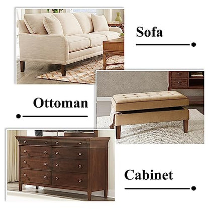 Wood Furniture Legs 8 inch Sofa Legs Set of 4 Square Replacement Legs Brown for MCM Ottoman Armchair Recliner Coffee Table Dresser - size: 8 inch (4pcs) Standard (With hanger bolt)