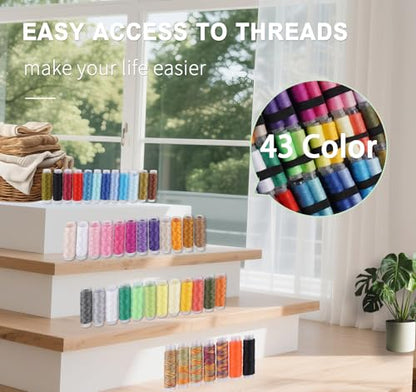 StiVerse 189 Pcs Sewing Kit for Adults, Beginners, 43 Color - color: 43 Color