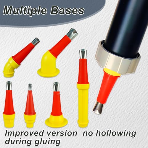 Upgrade Caulking Nozzles Tips Caulk Finisher Kit Caulk Gun Tips with Connection Bases Replacement with Brush - style: V- style