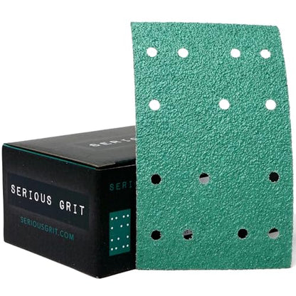 Serious Grit - 3" x 5" (80x133mm) 14-Hole P40 Grit Sandpaper - 25 Pack Box - style: 40 Grit