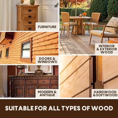 SENVEN Wood Stain, Polyurethane Clear Wood Stain 1000ml/35oz Clear-Stain for Woods, Furniture, Cabinet, Fast Drying Woods-Stain, Protective Wood Finish Wood-Stains, Water Based Wood-Stains Sealer - color: Clear, size: 35 Fl Oz