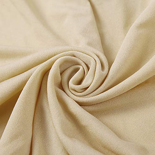 Peomeise 6pcs Stretch Spandex Chair Cover for Wedding Party Dining Banquet Event (Champagne, 6) - color: Champagne, size: 6PCS