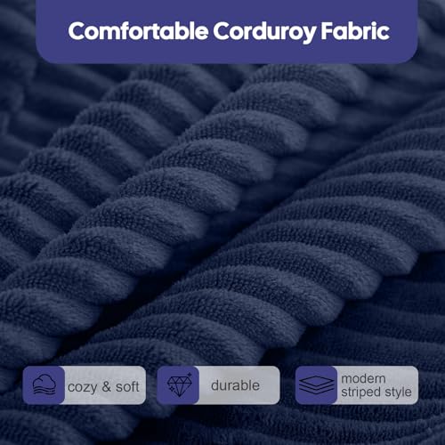 idee-home Rocking Chair Cushions Indoor, Glider Rocker Replacement Cushions - color: Navy, size: 28 X 19 X 4 In & 16 X 19 X 4 In
