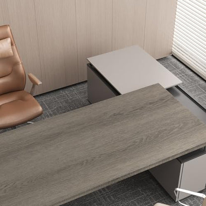 JSEVEM 31"×157" Gray Wood Wallpaper Peel and Stick Wooden Grain Contact Paper Self Adhesive Vinyl Wrap for Counterops Kitchen Cabinets Office Living Room Table Air Guide Design - color: Gray, size: 31" x 157"